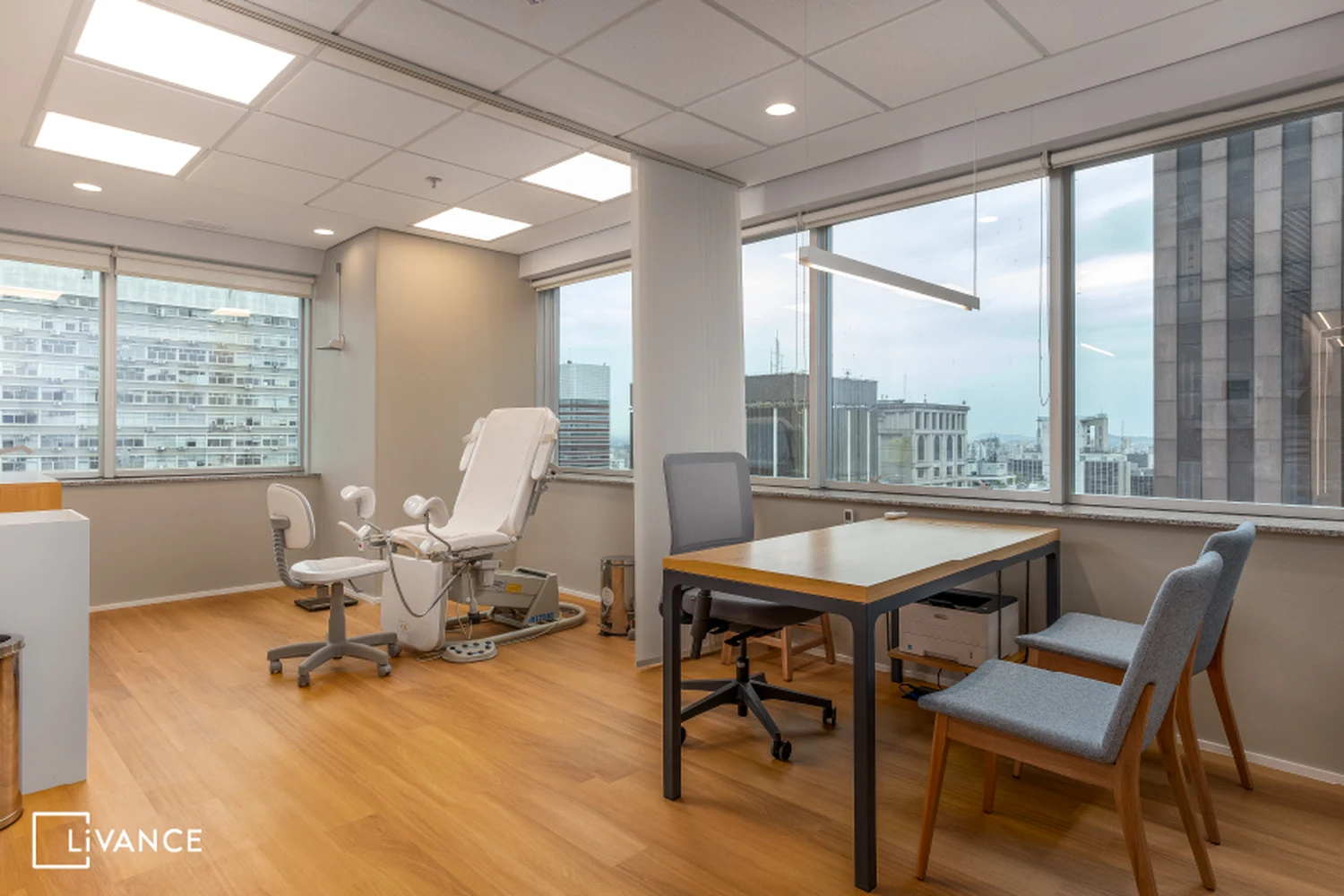 Sala de atendimento – consultório Livance onde Natalia Escamez atende em São Paulo