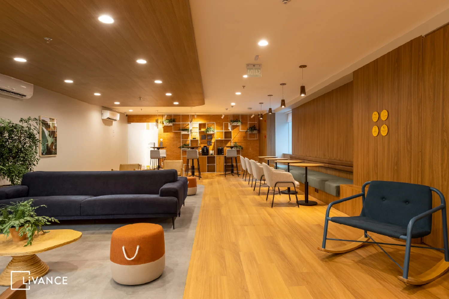 Lounge de espera – consultório Livance onde Natalia Escamez atende em São Paulo