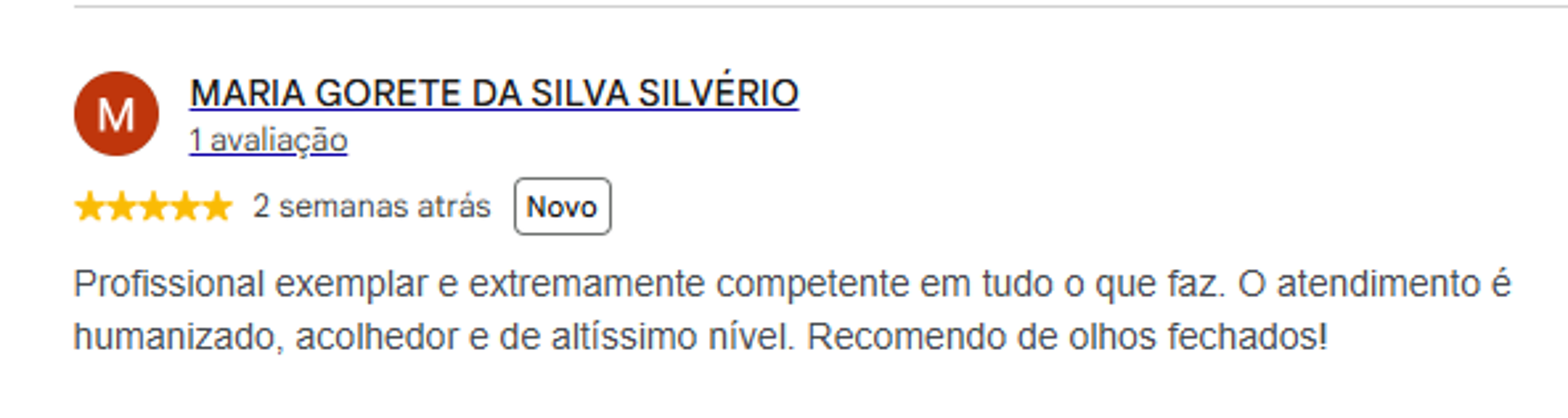 Depoimento de paciente 5 sobre o atendimento da fonoaudióloga Natalia Escamez